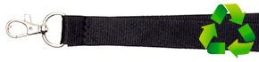 Hållbart nyckelband, svart, 20 cm