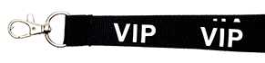 Platt 20 mm - Svart med texten VIP