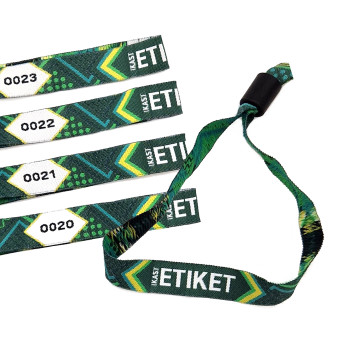 Vävda festivalarmband i återvunnet material