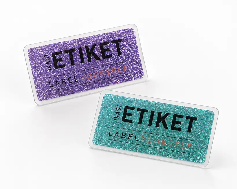 Strykreflex med text och logotyp