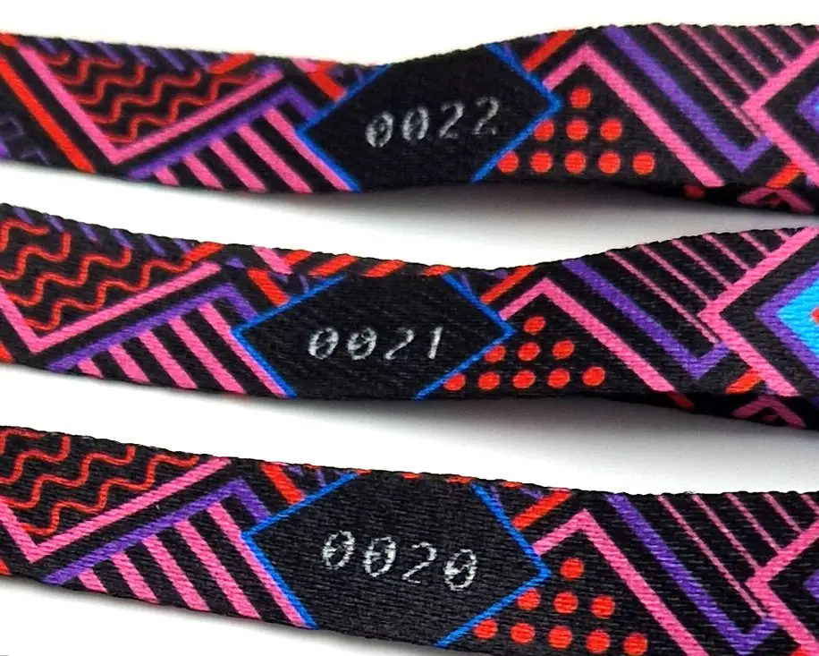 Festivalarmband med numrering