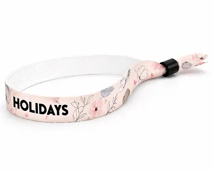 Festivalarmband med blommor i rosa nyanser