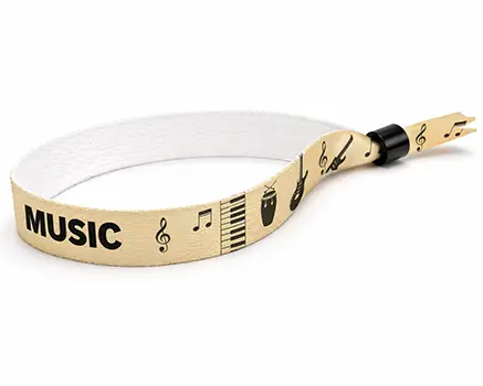 Festivalarmband för musikfestival i beige
