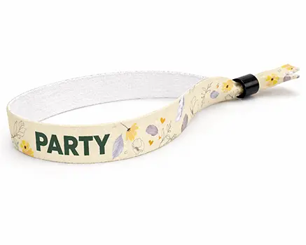Gula festivalarmband med påskliljor