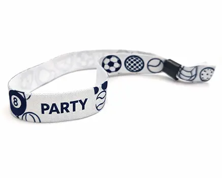 Festivalarmband med blå bollar