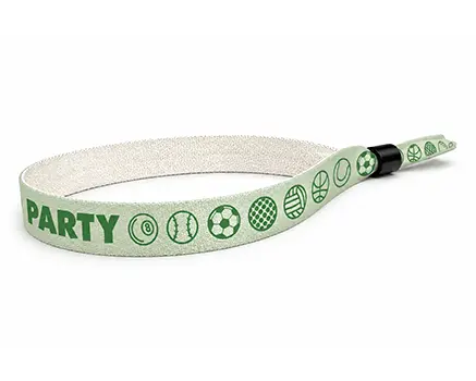 Gröna festivalarmband med bollar