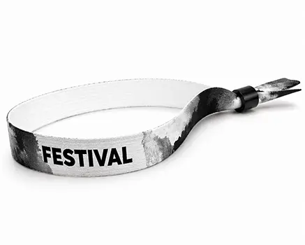 Tie dye festivalarmband vitt