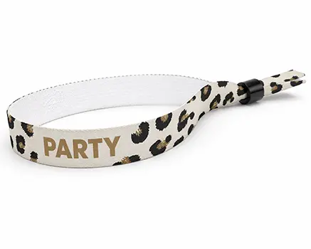 Leopardmönstrat festivalarmband i bruna nyanser
