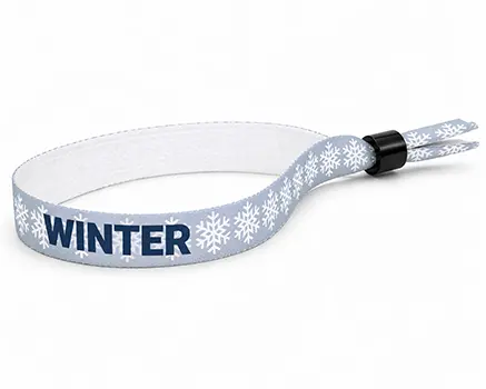Ljusblå festivalarmband med snöflingor