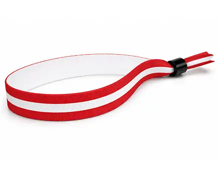 Festivalarmband med röda och vita ränder – Danmark
