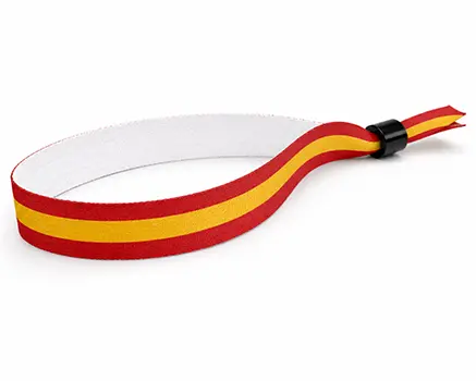 Festivalarmband med röda och gula ränder – Spanien