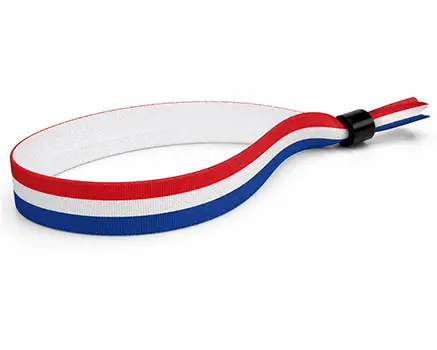 Festivalarmband med röda, vita och blå ränder – Nederländerna