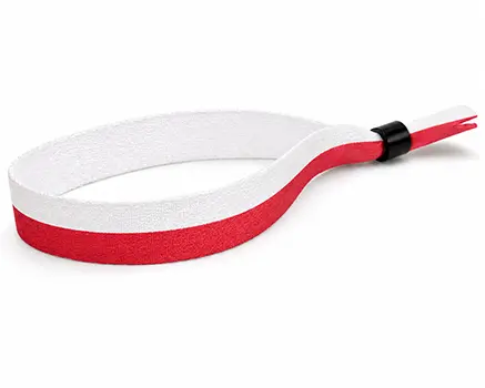 Festivalarmband med röda och vita ränder – Polen