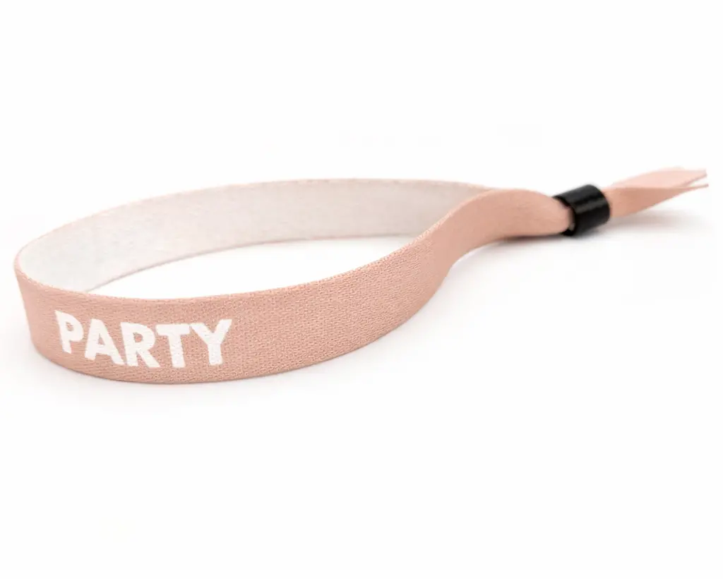Roséfärgade festivalarmband